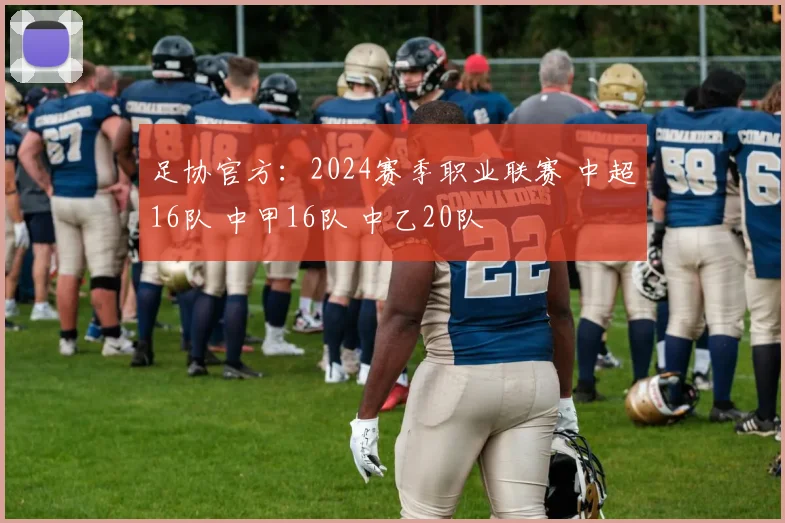 足协官方：2024赛季职业联赛 中超16队 中甲16队 中乙20队