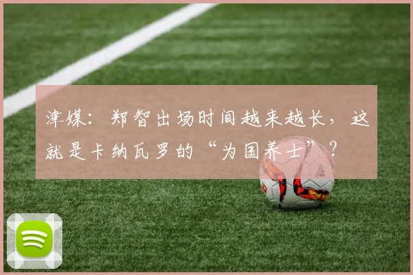 津媒：郑智出场时间越来越长，这就是卡纳瓦罗的“为国养士”？